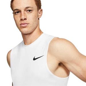 Nike Mens Pro Sleeveless White XL Shirt